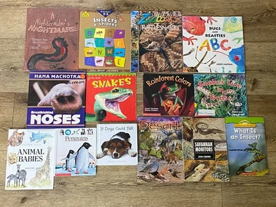 Lot of 14 Children's Animal Picture Books Homeschool learning educational - Image 1 of 4