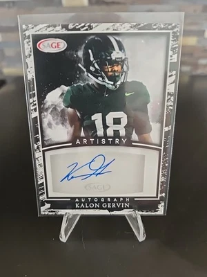 2022 Sage Artistry Autographs Kalon Gervin #A-KG2 (AU, RC) - Image 1 of 2
