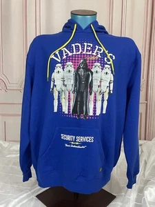 Disney Parks Star Wars Darth Vader Blue black security Hoodie sweatshirt XL - Picture 1 of 12