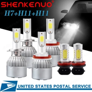 Para For Hyundai Santa Fe 2013 2014 2015 2016 Kit de faros LED +luces antiniebla - Picture 1 of 10