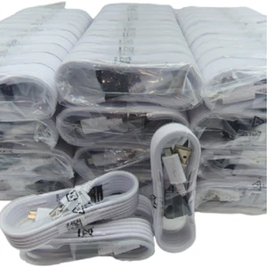 10 Pack White Micro USB Cable 5FT Fast Charger for Samsung Galaxy Note 4 5 S6 S7 - Picture 1 of 8