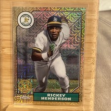 Rickey Henderson 2022 Topps Series 1 #T87C-42 Silver Pack Chrome Mojo Athletics