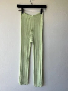 New dion lee womens float rib pant knit knitted rib small s 8 mint green - Bild 1 von 6