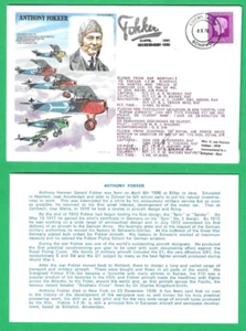 NEDERLAND ~ ANTHONY FOKKER COVER FIRST DAY COVER ~ 6th OCT 1978 ~ SIGNED COVER - Picture 1 of 2