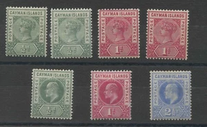 Cayman Islands Early collection 1900-1902 Mounted Mint. SG1-5 - Picture 1 of 1