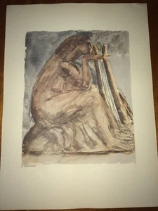 Émile-Antoine BOURDELLE: Sapho, reproduction à l' Aquarelle.1950 - Picture 1 of 2