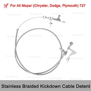For Chrysler 727 Stainless Braided Kickdown Cable Detent Mopar Transmission - Picture 1 of 5