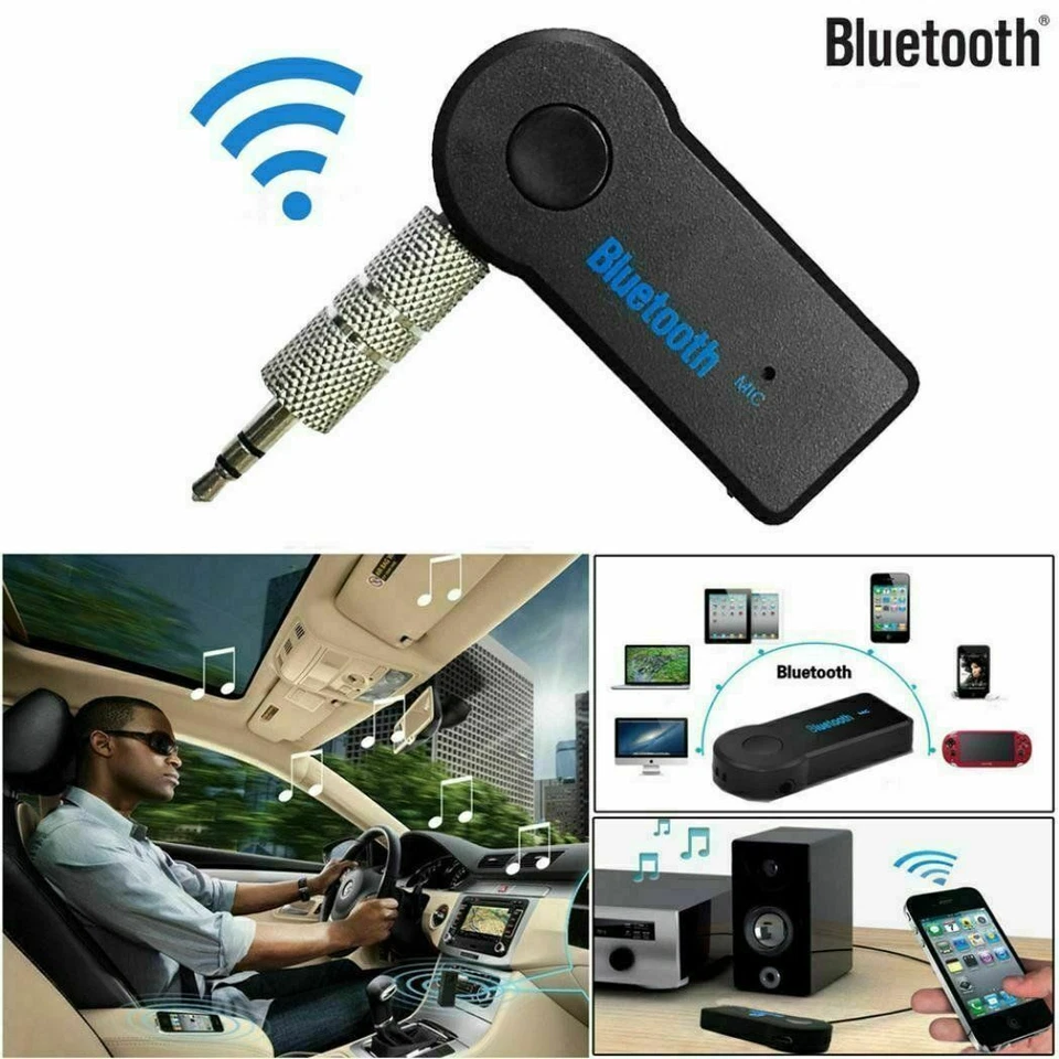 Wireless Bluetooth Receiver 3.5mm AUX Audio Stereo Music Home Car Adapter Kit - Image 1 of 4
