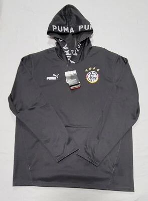 Sudadera con capucha polar gris oscuro talla grande Puma para hombre fútbol americano básico Foto 1 de 4