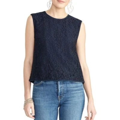 NUEVA BLUSA TOP RACHEL ROY PARA MUJER de encaje con ojo de cerradura atado TEDO Foto 1 de 2