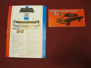 AMC 1969 conjunto de folletos de ventas de 2 piezas: hoja y carpeta Hurst SC/Rambler - Imagen 1 de 8