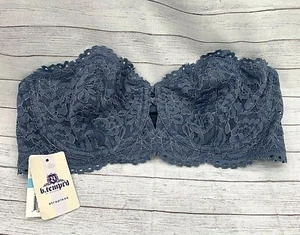 b.tempt'd Wacoal Ciao Bella Strapless Lace Bra Gray Size 32C Style 954244 - Picture 1 of 5