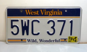 West Virginia 2014 matrícula 5WC 371 Wild Wonderful WV - Imagen 1 de 2