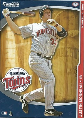 JUSTIN MORNEAU FATHEAD TRADEABLES MINNESOTA TWINS REMOVABLE STICKER 2009 #8 - Image 1 of 3