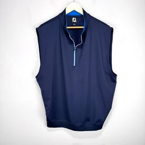 FootJoy Performance Golf Vest Men XL Navy Blue Half Zip Stretch Wicking Tech - Picture 1 of 10
