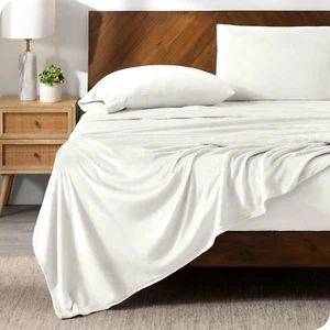Microplush Fleece Sheet Set, Deluxe Microplush, Fleece Bed Sheets, Deep Pocket, - Picture 1 of 7