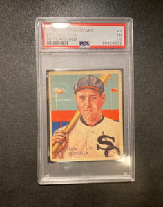 1934-36 Diamond Stars #7 Lew Fonseca (35 years old) PSA 1.5
