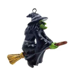 Witchful Thinking Collector Halloween Ornament Witch on Flying Broom NEW Boxed - Picture 1 of 1