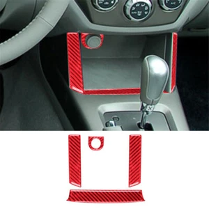 4Pcs Red Carbon Fiber Center Console Storage Trim For Subaru Forester 2009-2013  - Picture 1 of 12