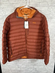 NWT Stio Men’s Hometown Down Hooded Jacket Burnt Orange Size XXL - Picture 1 of 6
