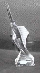 Figura CRISTAL PEZ ESPADA 7" FIRMADA J.G. Durand Fish Marlin - Imagen 1 de 8