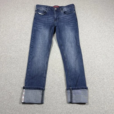 Jeans Guess para mujer talla 28 (28x25) capri recortados tiro medio elástico denim Foto 1 de 4