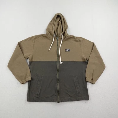 Sudadera con Capucha Billabong Para Hombre Mediana Verde Texturizada Cremallera Completa Skate Surf Foto 1 de 4