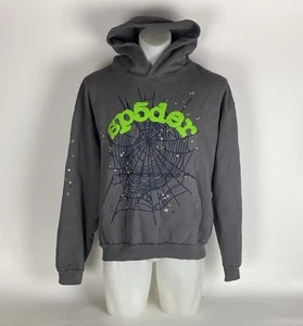 Sp5der Grey Wait Web Hoodie Sweatshirt Slate Grey Herren Gr. XL - Bild 1 von 6