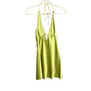American Threads Gr. M grün Satin Spitzen Kleid Mini Tinker Bell Fee Coquette - Bild 1 von 14