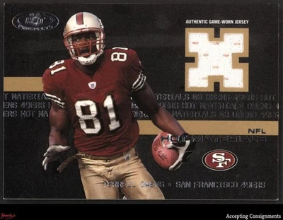 2003 Hot Prospects Hot Materials #HMTO Terrell Owens GAME USED JERSEY 020/150 - Image 1 of 2