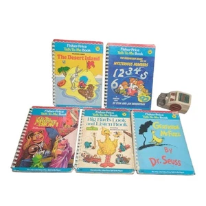 VINTAGE FISHER-PRICE TALK TO ME Player and Books lot of 5 SEE VIDEO - Picture 1 of 14