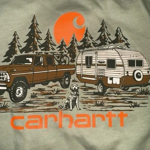 Carhartt Little Boys Camping Tee Shirt NEW Green - Picture 1 of 2