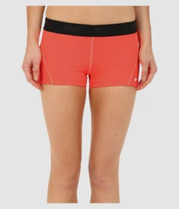 $49 Nike Women's Orange Solids Kick Stretch comfortable fit Short Shorts Size L - Picture 1 of 1