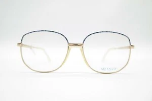 Vintage Metzler 7347 523 Gold Blau oval Brille Brillengestell eyeglasses NOS - Bild 1 von 6