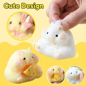 Cute Hamster Squishy Squeeze Toy Silicone Pinch Toy Fidget Sensory Relaxatio Toy - Picture 1 of 13