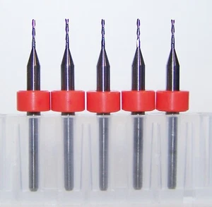 (5) 0.80mm (.0315") CARBIDE END MILL 2 FLUTE FT END - KEMMER KTTSFAI031517502R - Picture 1 of 3