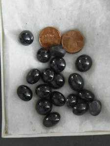 Star Garnets 291 cts four ray stars 18 cabs dark reddish purple - Picture 1 of 2