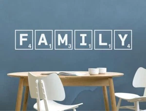 Family scrabble tiles wall sticker | Family wall art - Picture 1 of 7