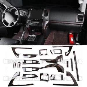 For Toyota Land Cruiser LC200 2008-2015 Wood Grain Full Dash Trim Kit Cover Set - Picture 1 of 9