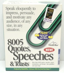 8005 Quotes, Speeches & Toasts Model Office PC, Mac, Windows, 1997 CD-ROM - Picture 1 of 7
