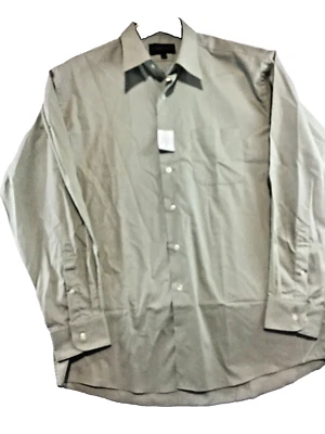 Camisa nova Giorgio Brutini, 16/16,5 L. agulha única alfaiataria, verde oliva - Imagem 1 de 4