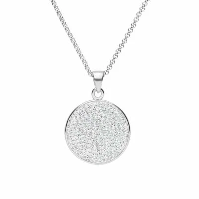 COLLANA STROILI in acciaio con CIONDOLO tondo e strass 1670590 elegante - Immagine 1 di 4