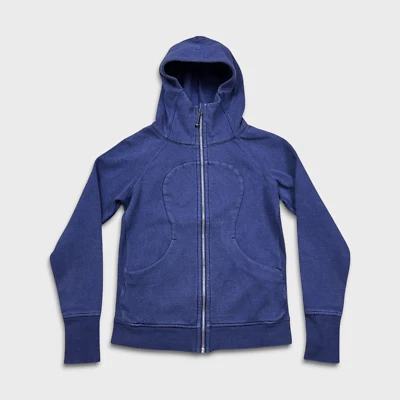 Lululemon Scuba Hoodie Womens Size 8 Blue Full Zip Sports Hooded Sweatshirt - Image 1 of 4