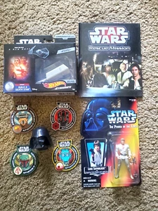 Star Wars Luke Skywalker 4 Embroidered Iron-on Patch's Darth Vader Tie Fighter - Picture 1 of 2