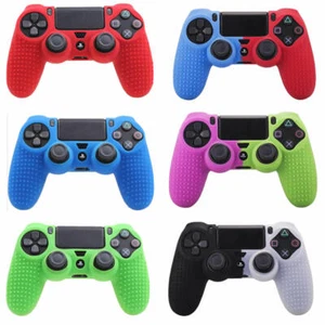 Texture Silicone Rubber Case Grips Protect Cover Skin for Sony PS4 Controller - Picture 1 of 13