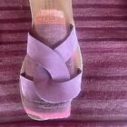 MIAOU Greek Greece Handmade Criss Cross Purple Leather Flats Slides Sandals 36