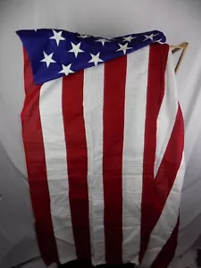 Bandera de entierro de algodón a rayas de las estrellas americanas de EE. UU. 5 x 9 ft cosida - Imagen 1 de 2
