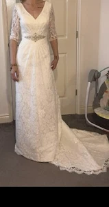 Ivory Wedding Dress Size 8 - Picture 1 of 3