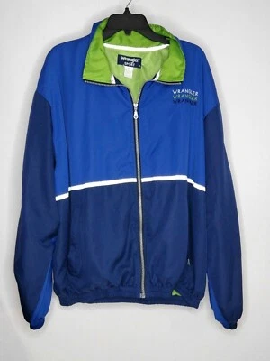 Chaqueta deportiva vintage Wrangler para hombre con logotipo azul extremo talla XL Foto 1 de 4