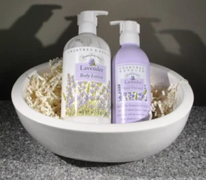Crabtree & Evelyn Lavender Hand Therapy 8.5 oz, Body Lotion 16.9 oz w/Bowl/Pump - Picture 1 of 7